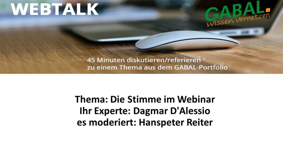 Die Stimme im Webinar