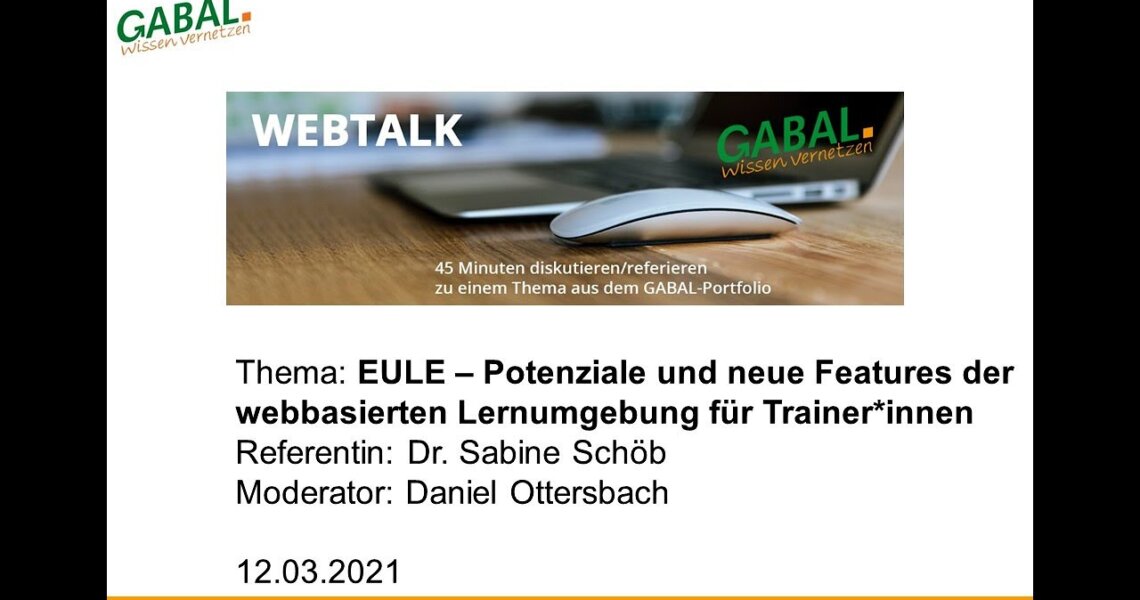 EULE – Potenziale und neue Features der webbasierten Lernumgebung für Trainer*innen
