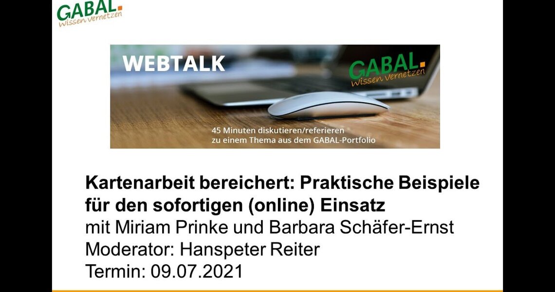 Kartenarbeit bereichert: Praktische Beispiele für den sofortigen (online) Einsatz